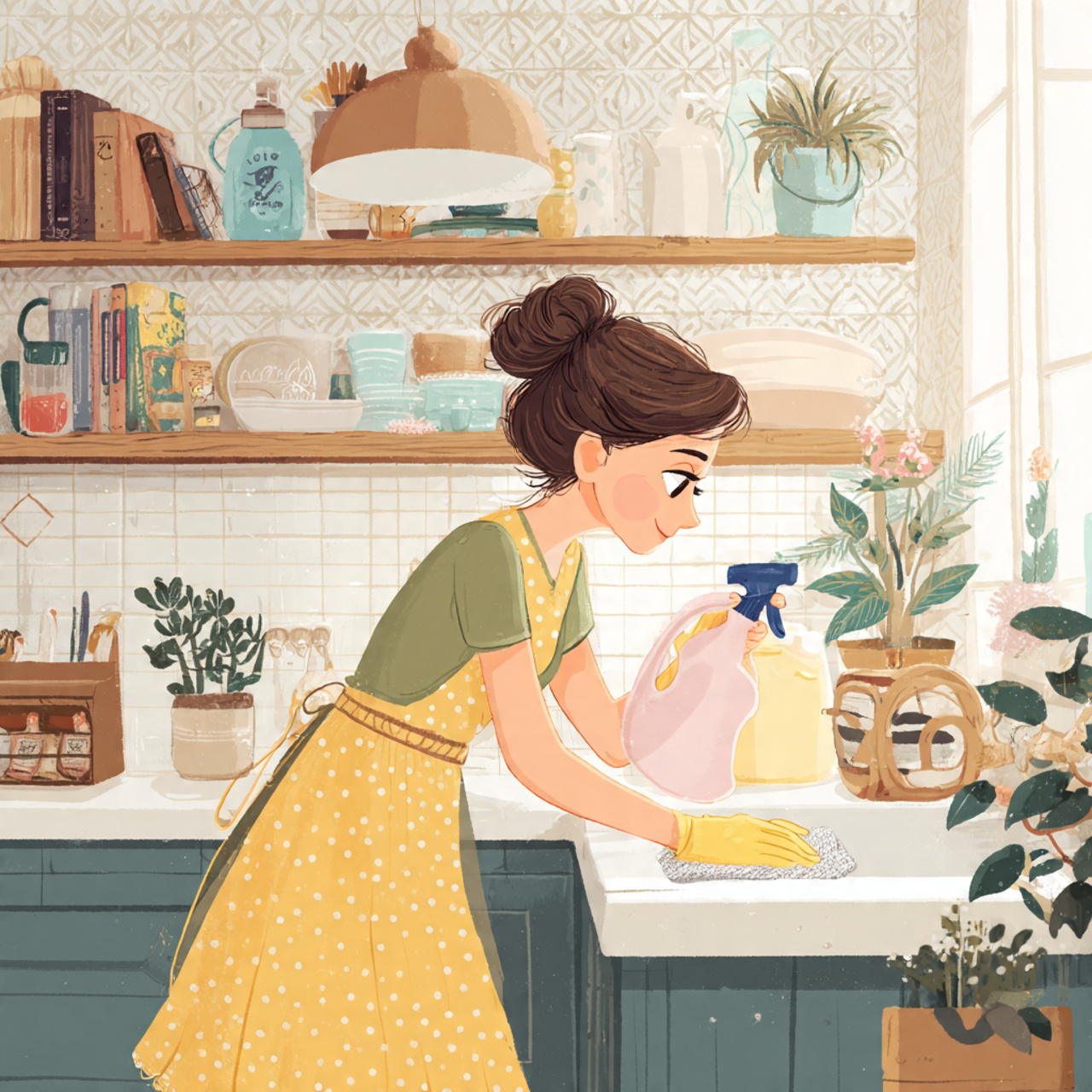 Kitchen with chimney